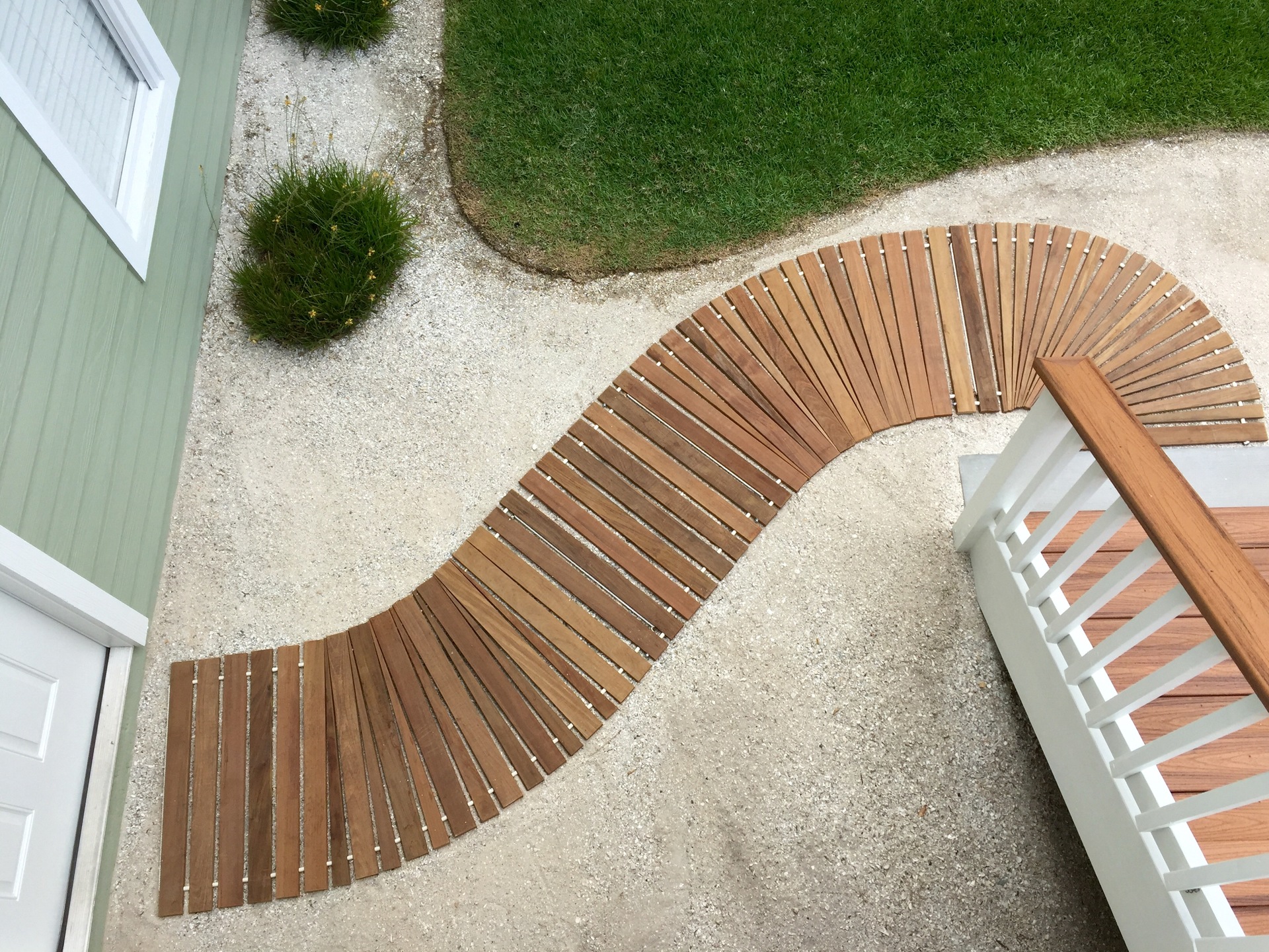 curved roll out walkway
